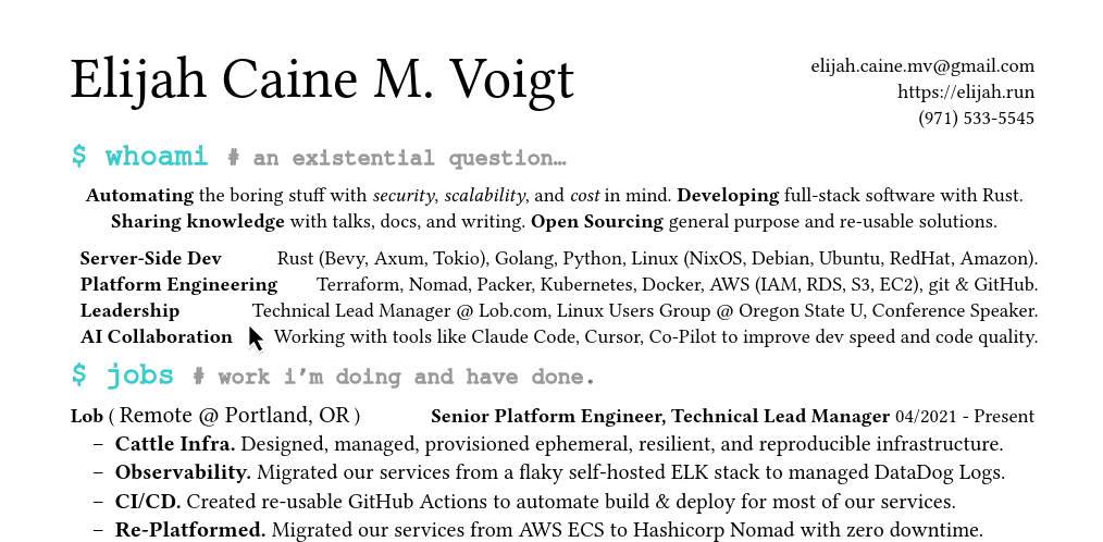 new resume