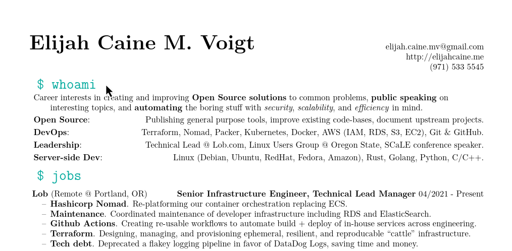 old resume