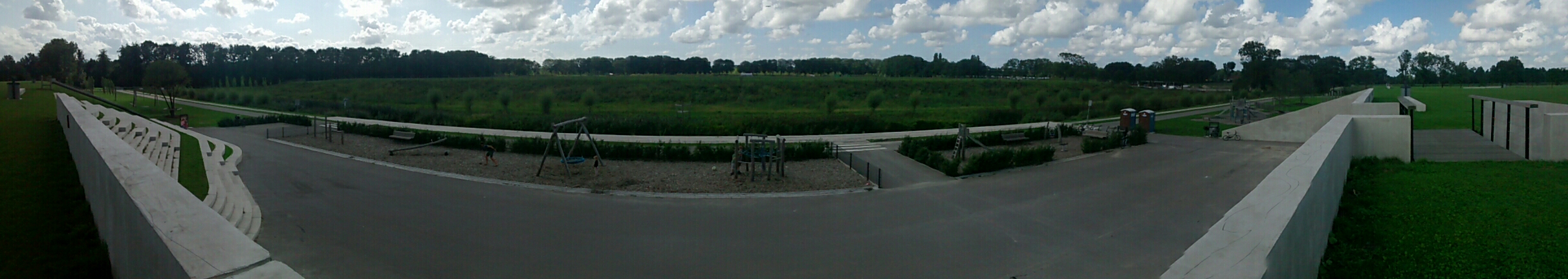 Another view of the park, this time with a play structure