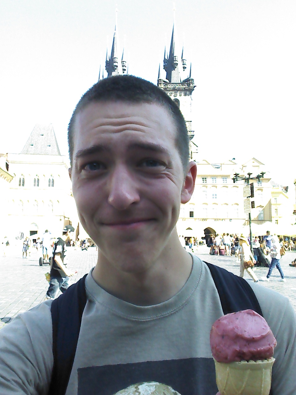 My dumb face and a delicious gelato.